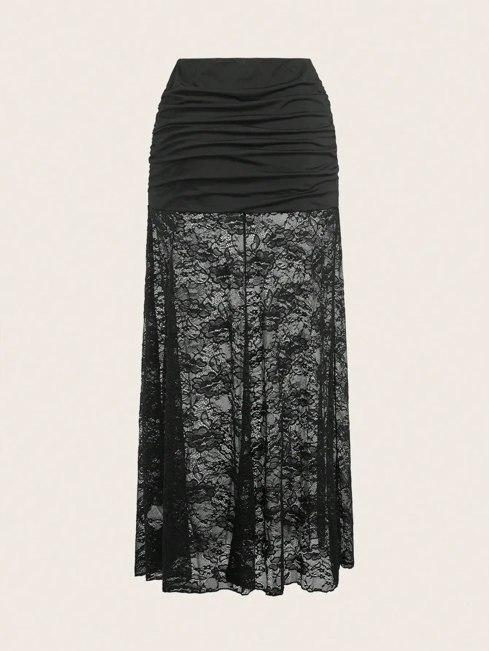 Zara Sheer Lace Ruffle Bodycon Skirt - Picture 4 of 6